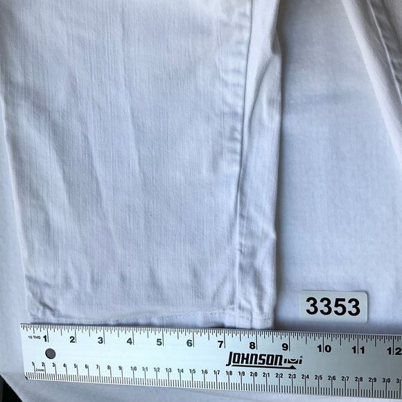 Lane Bryant Women Girlfriend Crop Denim Jeans size 20, White, Floral Embroidered - Picture 6 of 12